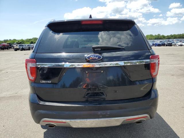 1FM5K8F86HGC23668 - 2017 FORD EXPLORER LIMITED BLACK photo 6