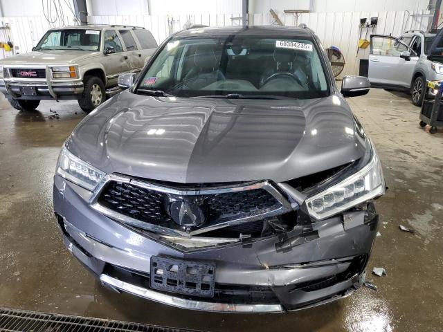 5FRYD7H70HB001078 - 2017 ACURA MDX SPORT HYBRID ADVANCE GRAY photo 5