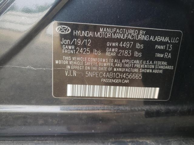 5NPEC4AB1CH456665 - 2012 HYUNDAI SONATA SE BLUE photo 12