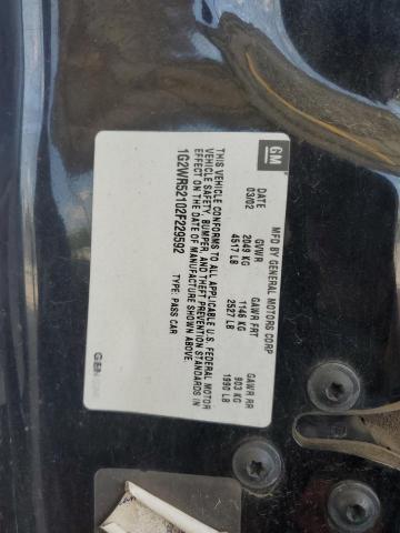 1G2WR52102F229592 - 2002 PONTIAC GRAND PRIX GTP BLACK photo 12