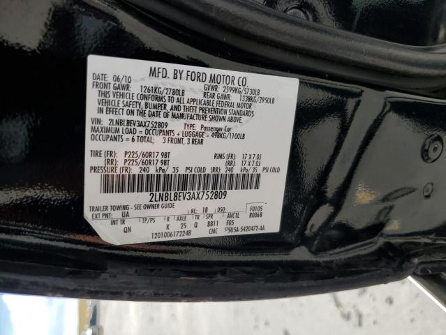2LNBL8EV3AX752809 - 2010 LINCOLN TOWN CAR EXECUTIVE L BLACK photo 12