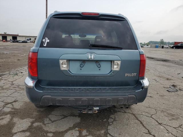 2HKYF18675H517919 - 2005 HONDA PILOT EXL BLUE photo 6