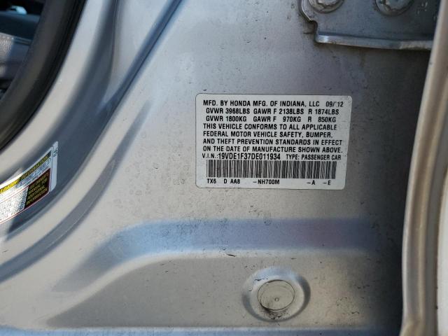 19VDE1F37DE011934 - 2013 ACURA ILX 20 SILVER photo 12