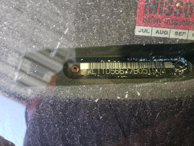 KL1TD56677B051902 - 2007 CHEVROLET AVEO BASE BLUE photo 12