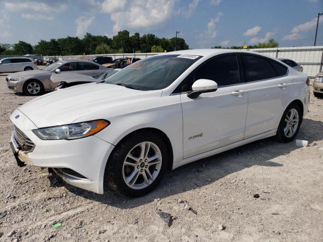 3FA6P0LU6JR250399 - 2018 FORD FUSION SE HYBRID WHITE photo 1