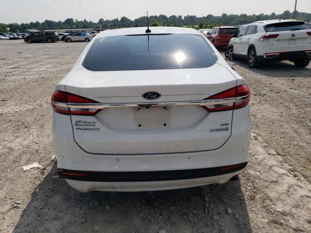 3FA6P0LU6JR250399 - 2018 FORD FUSION SE HYBRID WHITE photo 6