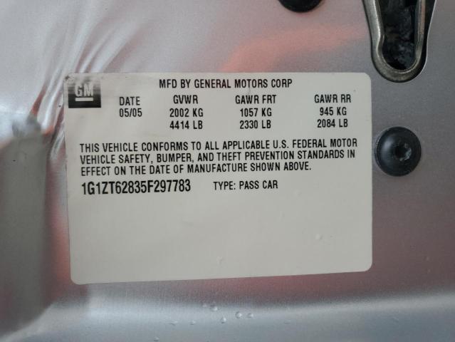 1G1ZT62835F297783 - 2005 CHEVROLET MALIBU MAXX LS 银色 照片 12