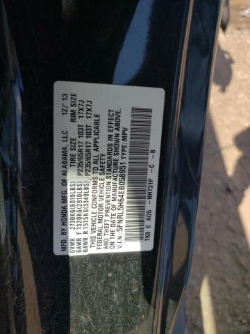 5FNRL5H64EB058951 - 2014 HONDA ODYSSEY EXL BLACK photo 13