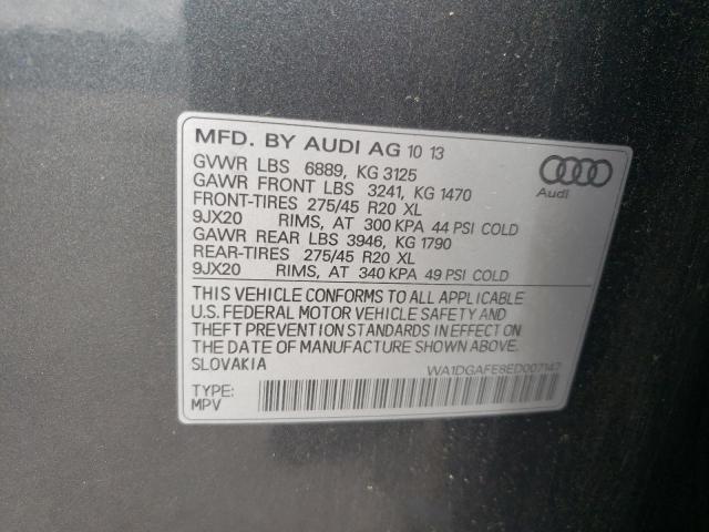 WA1DGAFE8ED007147 - 2014 AUDI Q7 PRESTIGE GRAY photo 13