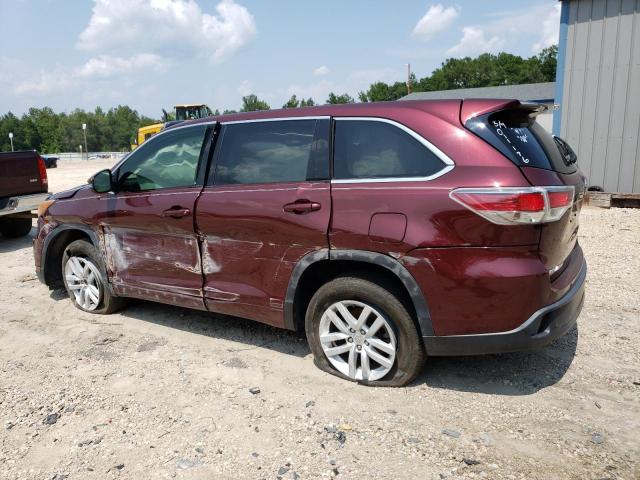 5TDZARFH8FS011176 - 2015 TOYOTA HIGHLANDER LE MAROON photo 2