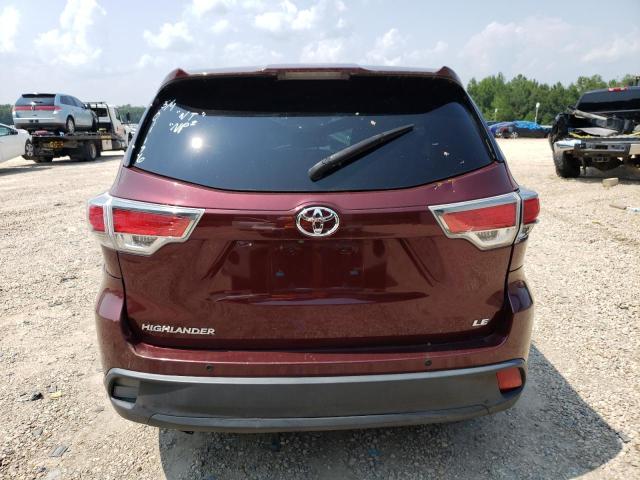 5TDZARFH8FS011176 - 2015 TOYOTA HIGHLANDER LE MAROON photo 6