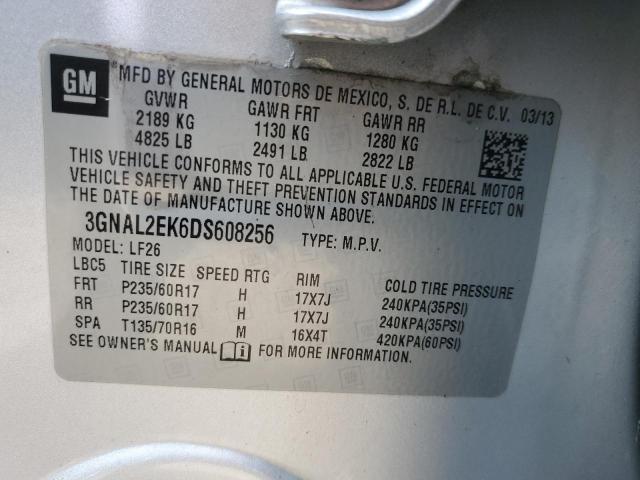 3GNAL2EK6DS608256 - 2013 CHEVROLET CAPTIVA LS 银色 照片 13