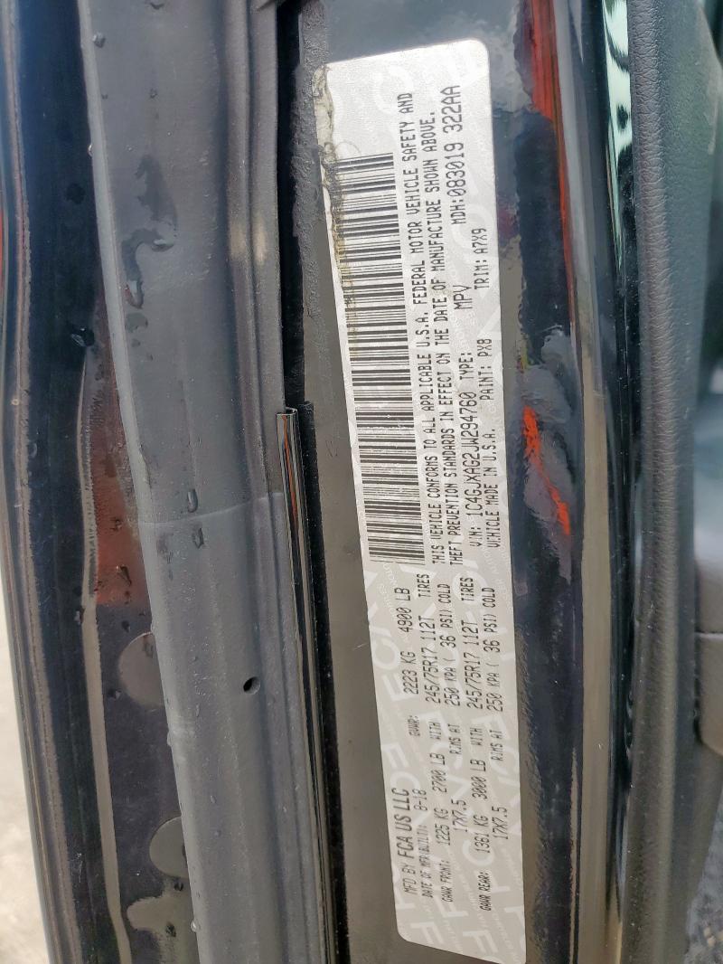 1C4GJXAG2JW294760 - 2018 JEEP WRANGLER SPORT BLACK photo 13