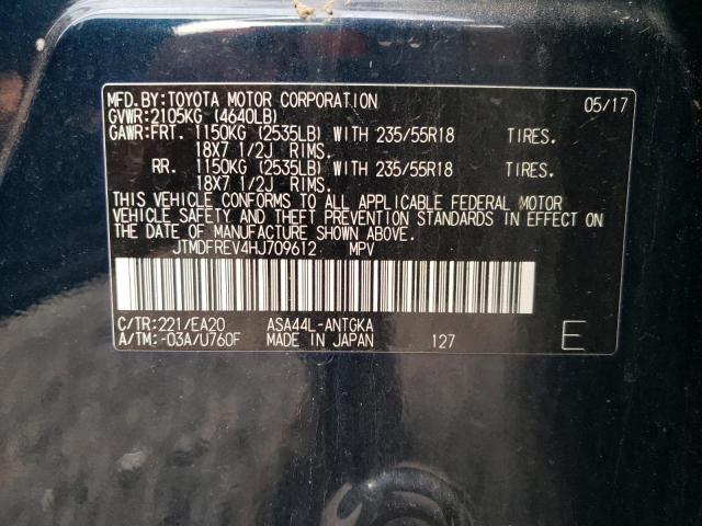 JTMDFREV4HJ709612 - 2017 TOYOTA RAV4 LIMITED Mavi foto 13