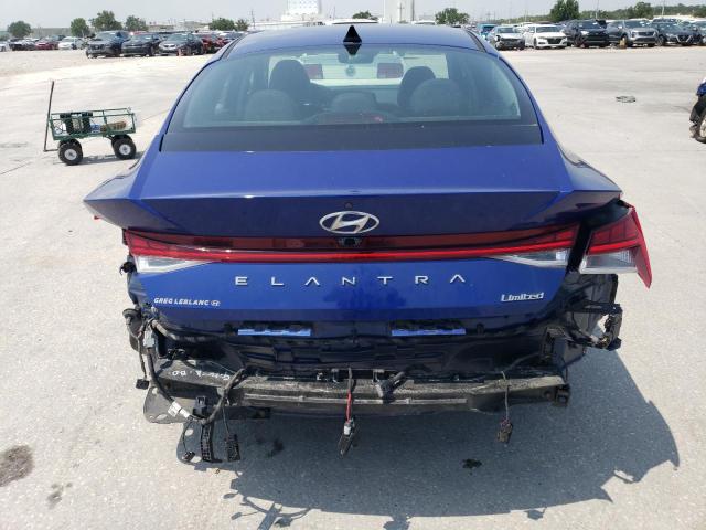 5NPLP4AG3MH012289 - 2021 HYUNDAI ELANTRA LIMITED BLUE photo 6