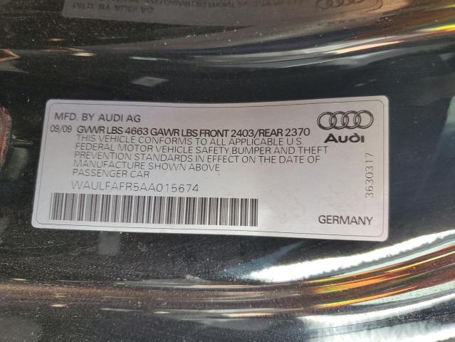 WAULFAFR5AA015674 - 2010 AUDI A5 PREMIUM PLUS BLACK photo 13