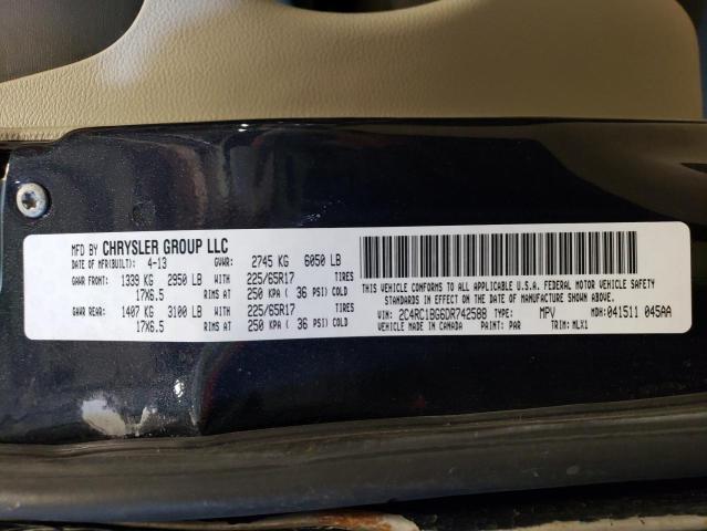 2C4RC1BG6DR742588 - 2013 CHRYSLER TOWN & COU TOURING Mavi foto 12