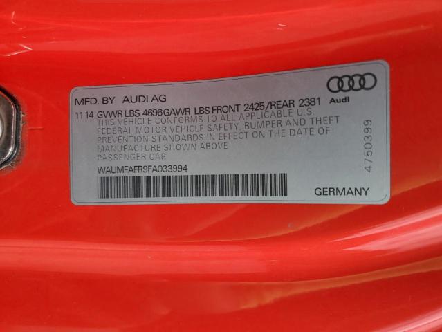 WAUMFAFR9FA033994 - 2015 AUDI A5 PREMIUM PLUS RED photo 13