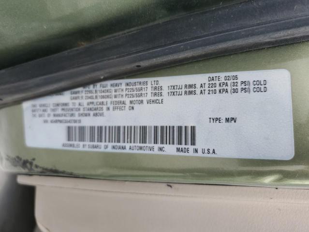 4S4BP86C554370618 - 2005 SUBARU LEGACY OUTBACK H6 R LL BEAN GREEN photo 12