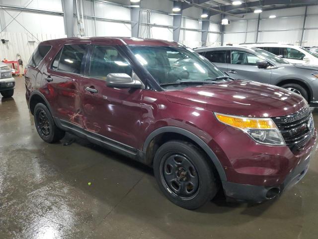 1FM5K8ARXFGB92437 - 2015 FORD EXPLORER POLICE INTERCEPTOR 勃艮第红 照片 4