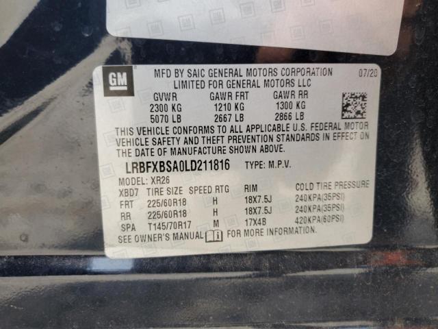 LRBFXBSA0LD211816 - 2020 BUICK ENVISION PREFERRED Mavi foto 13