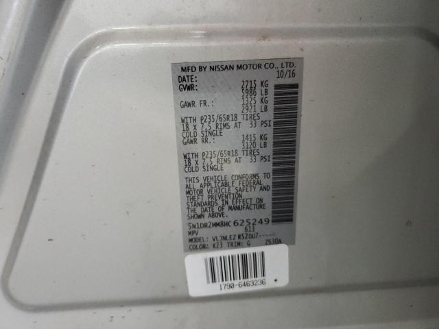 5N1DR2MM8HC625249 - 2017 NISSAN PATHFINDER S SILVER photo 13