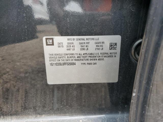 1G11C5SL0FF329084 - 2015 CHEVROLET MALIBU 1LT GRAY photo 12