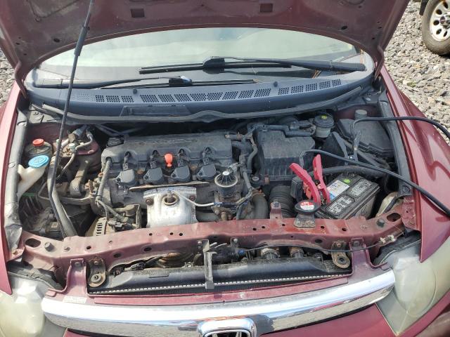 2HGFA15598H531739 - 2008 HONDA CIVIC LX BURGUNDY photo 11