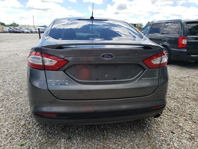 3FA6P0SU5ER337301 - 2014 FORD FUSION TITANIUM PHEV GRAY photo 6