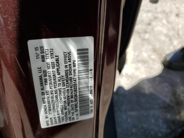 5FNRL5H36GB039147 - 2016 HONDA ODYSSEY SE RED photo 13