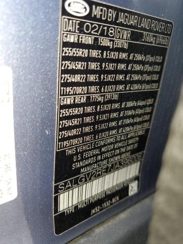 SALGV2RE7JA396006 - 2018 LAND ROVER RANGE ROVE AUTOBIOGRAPHY BLUE photo 13