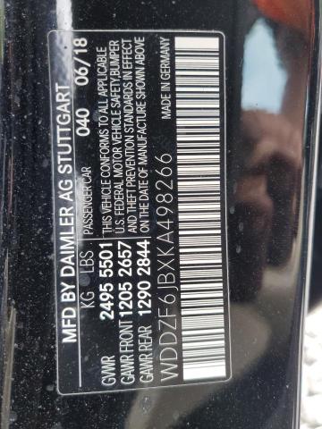 WDDZF6JBXKA498266 - 2019 MERCEDES-BENZ E 450 4MATIC BLACK photo 12