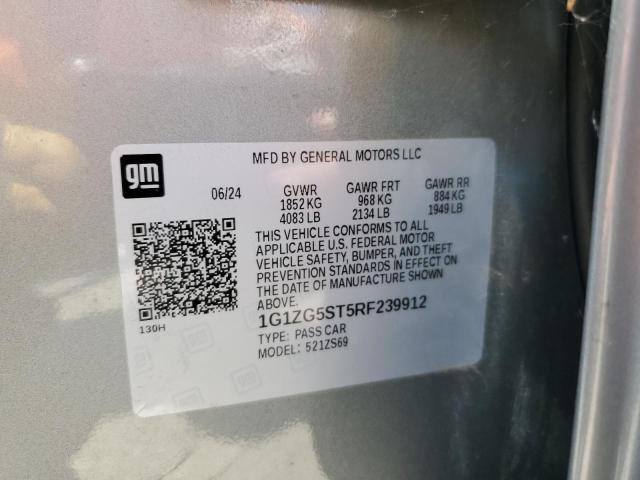 1G1ZG5ST5RF239912 - 2024 CHEVROLET MALIBU RS SILVER photo 12