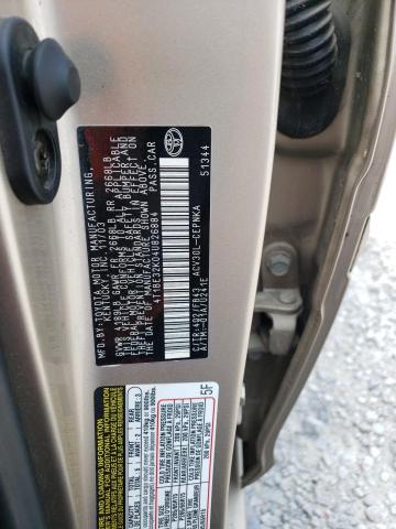 4T1BE32K04U826884 - 2004 TOYOTA CAMRY LE GOLD photo 12