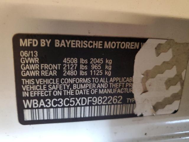 WBA3C3C5XDF982262 - 2013 BMW 320 I XDRIVE WHITE photo 12