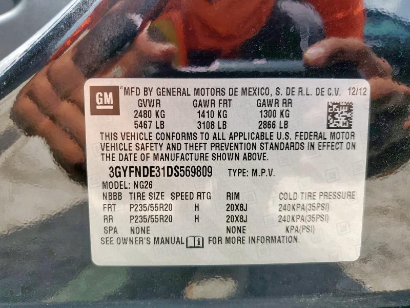 3GYFNDE31DS569809 - 2013 CADILLAC SRX PERFORMANCE COLLECTION BLACK photo 14