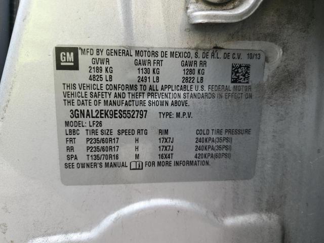 3GNAL2EK9ES552797 - 2014 CHEVROLET CAPTIVA LS 银色 照片 14