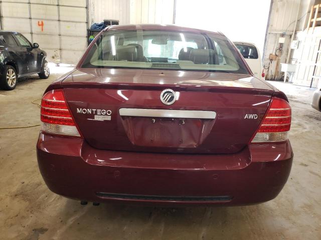 1MEHM43176G604825 - 2006 MERCURY MONTEGO PREMIER BURGUNDY photo 6