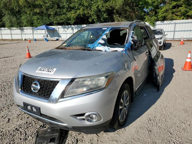 5N1AR2MM2EC624287 - 2014 NISSAN PATHFINDER S SILVER photo 2