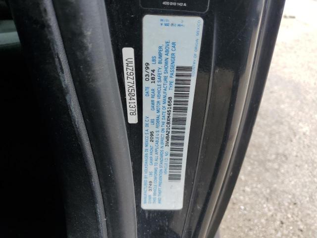 3VWBA21C8XM451658 - 1999 VOLKSWAGEN NEW BEETLE GL 黑色 照片 12