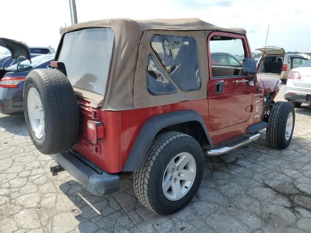 1J4FA49S0YP764219 - 2000 JEEP WRANGLER / SPORT RED photo 3