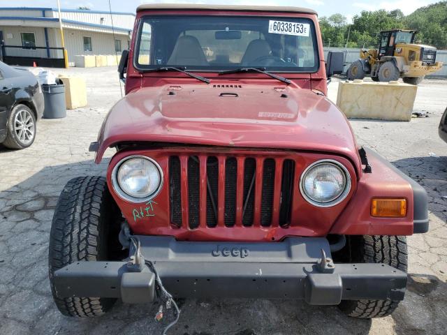 1J4FA49S0YP764219 - 2000 JEEP WRANGLER / SPORT RED photo 5