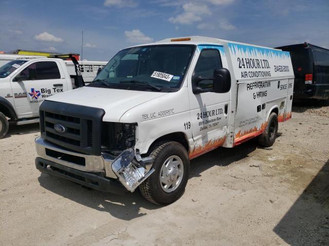 1FDWE3F64KDC17759 - 2019 FORD ECONOLINE E350 SUPER DUTY CUTAWAY VAN WHITE photo 1