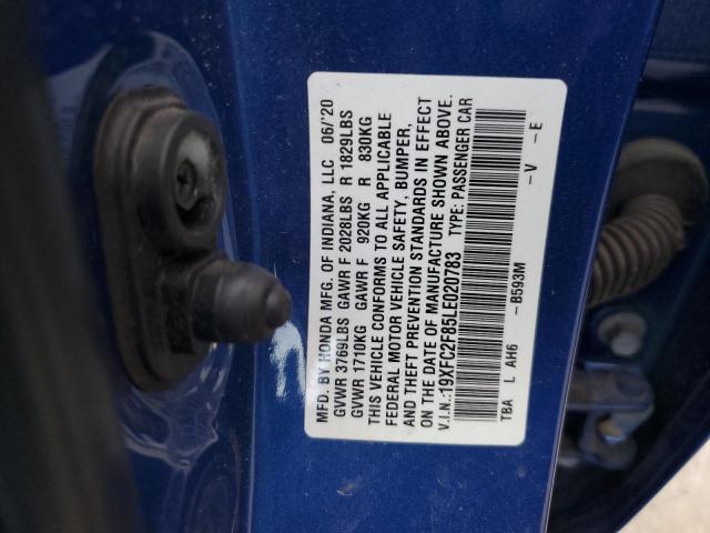 19XFC2F85LE020783 - 2020 HONDA CIVIC SPORT 蓝色 照片 12