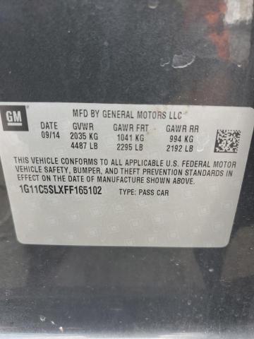 1G11C5SLXFF165102 - 2015 CHEVROLET MALIBU 1LT 黑色 照片 12