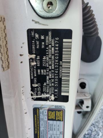 5XXGT4L32KG354476 - 2019 KIA OPTIMA LX WHITE photo 12