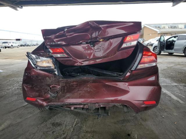 19XFB2F99FE254991 - 2015 HONDA CIVIC EXL RED photo 6