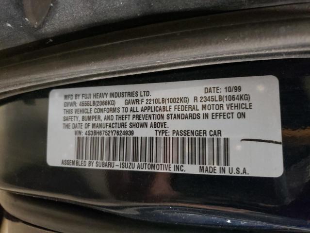 4S3BH6752Y7624939 - 2000 SUBARU LEGACY OUTBACK AWP 石墨色 照片 12