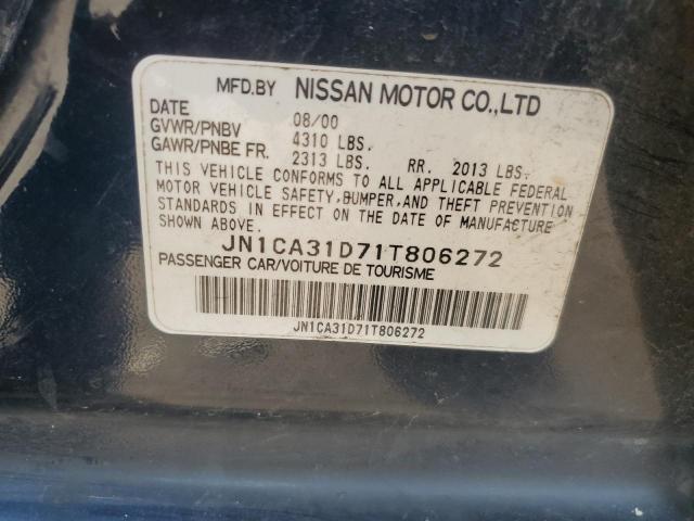 JN1CA31D71T806272 - 2001 NISSAN MAXIMA GXE BLUE photo 13