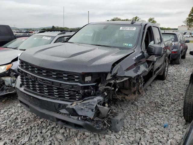 1GCPYBEK9MZ267555 - 2021 CHEVROLET SILVERADO K1500 CUSTOM BLACK photo 2